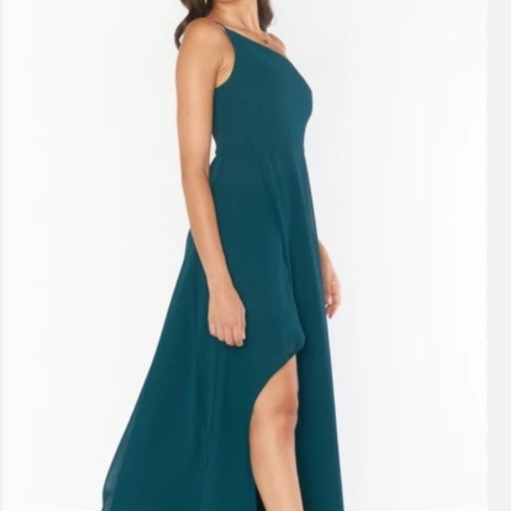 NWT Show Me Your Mumu Chiffon One Shoulder Gown. Size L